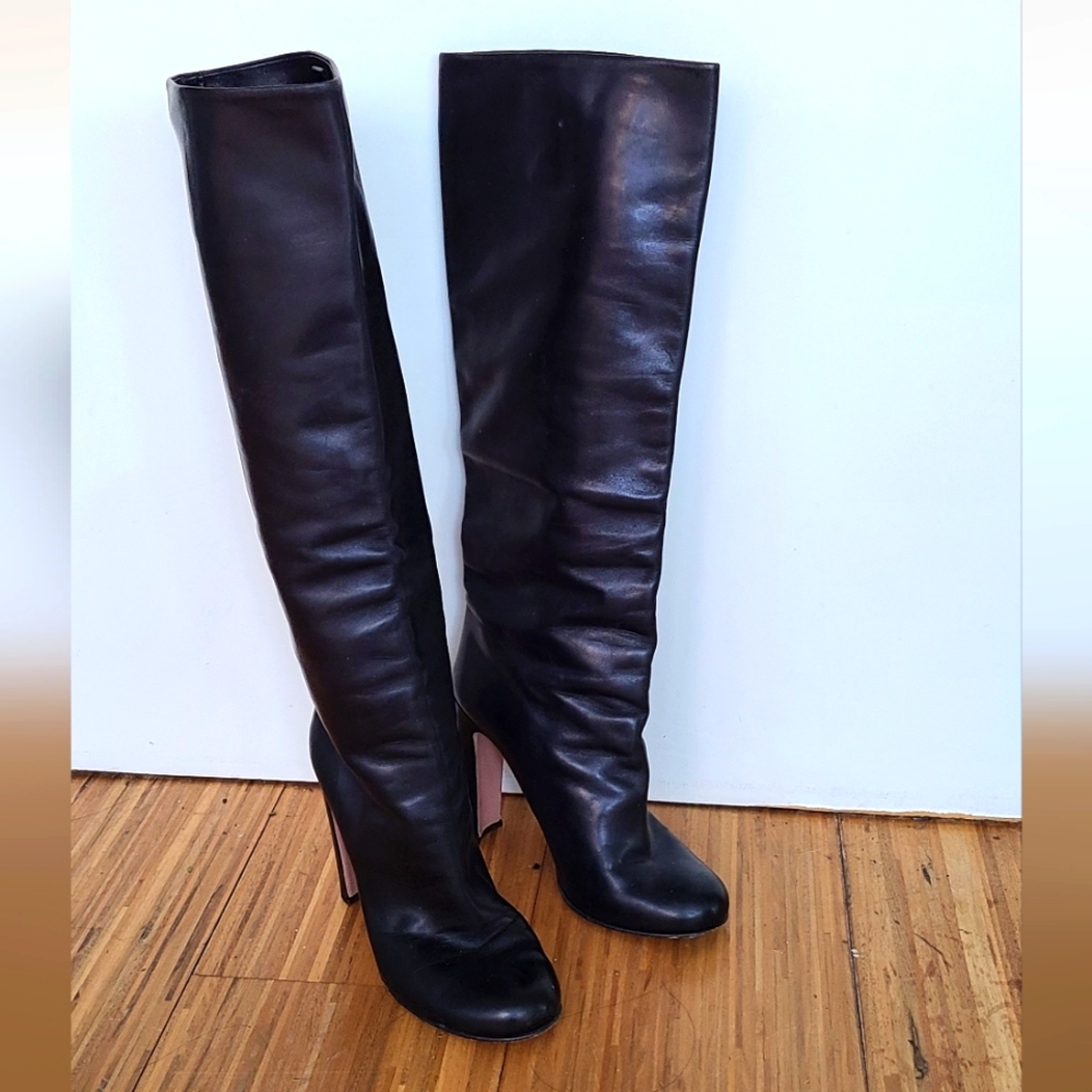 Prada mid calf boots